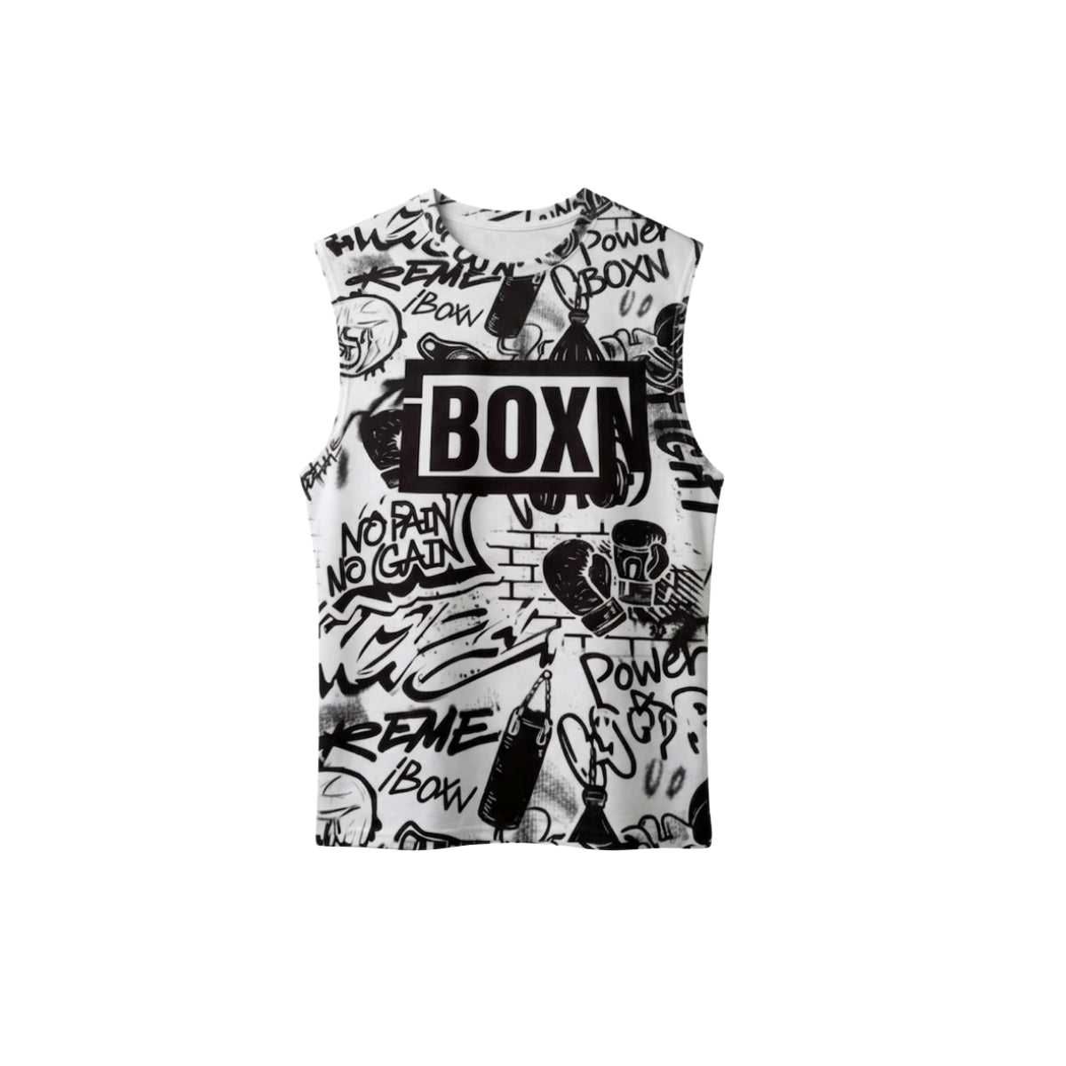 Black Graffiti Tank Top
