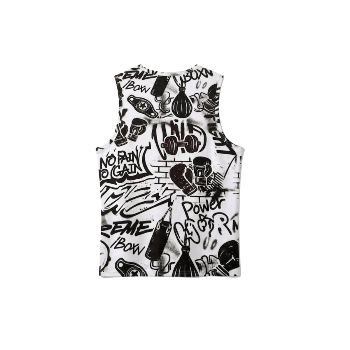 Black Graffiti Tank Top